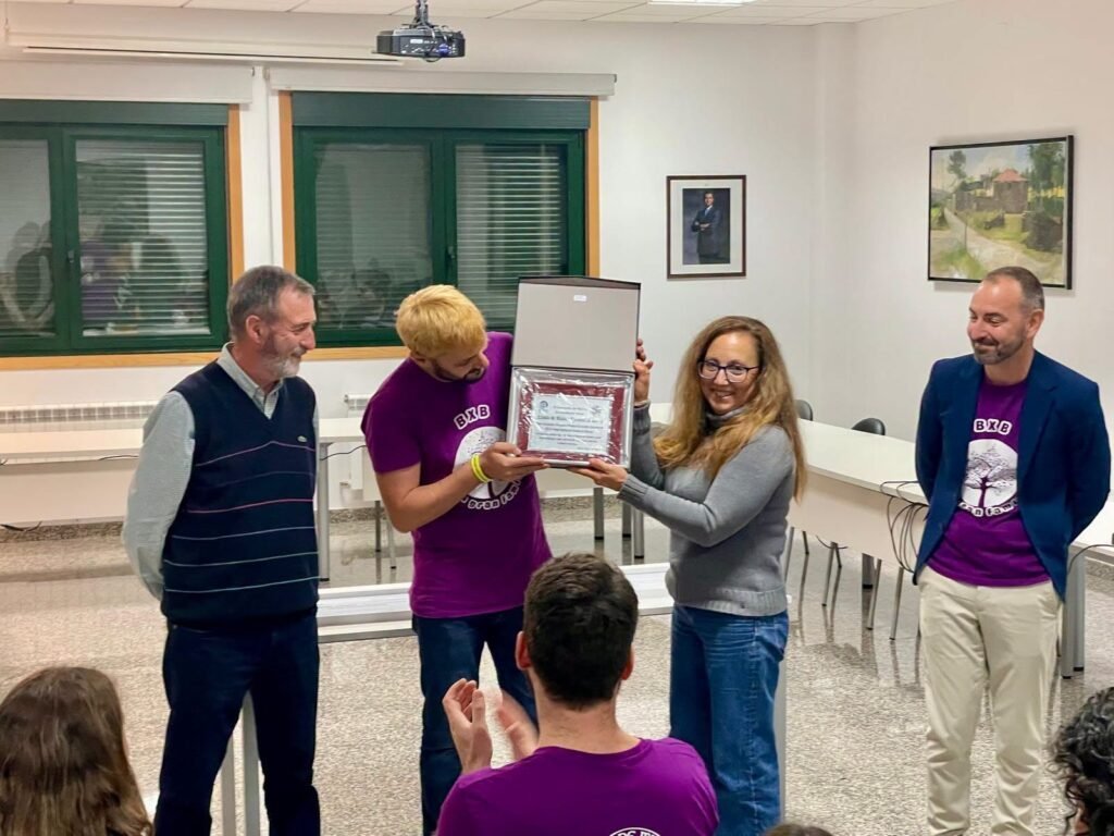 Recepción á Banda Xuvenil de Barro após a súa vitoria do XIX Certame Galego de Bandas